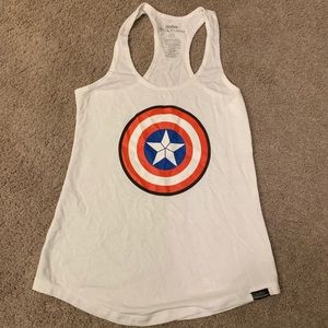 🎈 Captain America Marvel White Tanktop